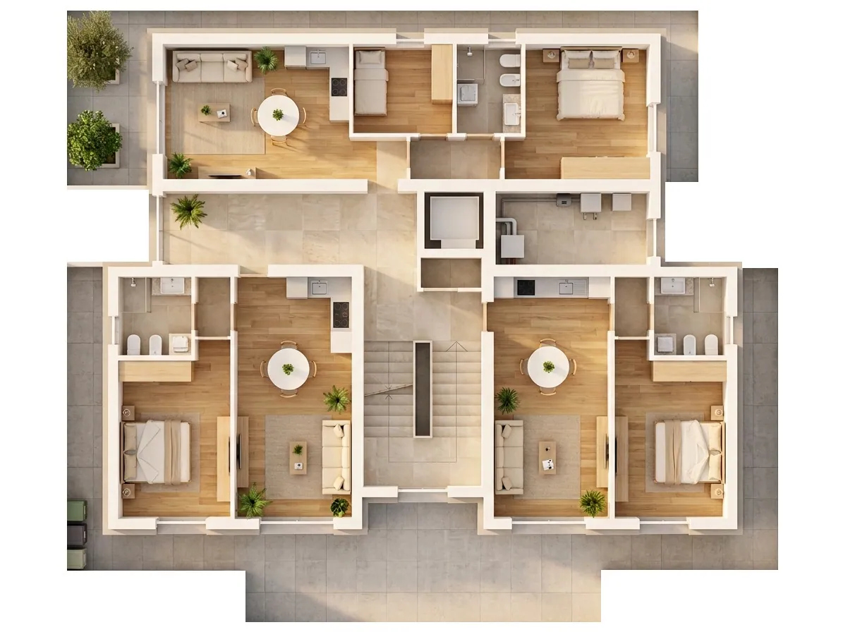 Riprese drone Immobiliare Stella — vista aerea villa di lusso con giardino